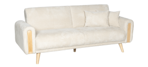 Разтегателен диван - тройка GOMA - бял E26