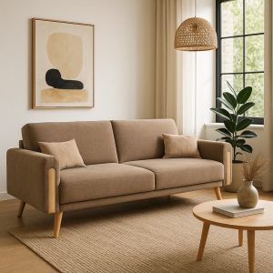 Разтегателен диван - тройка GOMA - кафяв E40