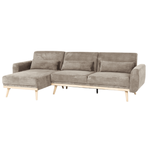 Ъглов разтегателен диван VIVI - кафяв V38