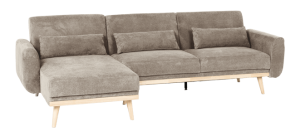 Ъглов разтегателен диван VIVI - кафяв V38