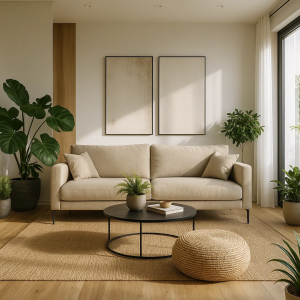 Диван тройка KAMINA - бежов M34