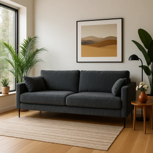 Диван тройка KAMINA - тъмносив M18