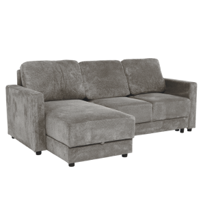 Ъглов разтегален диван BUMBA - сив Е13