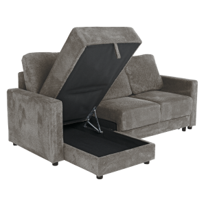 Ъглов разтегален диван BUMBA - сив Е13