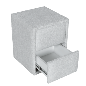 Нощно шкафче за спалня COMO - сребърен AN