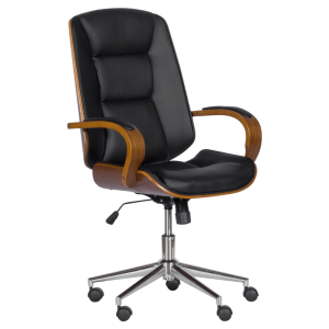 Президентски офис стол Carmen 6406 - орех-черен