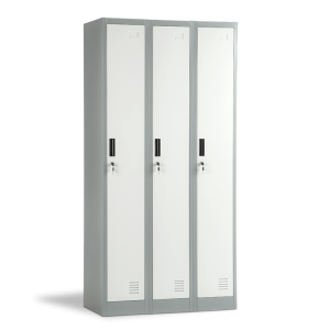 Метален шкаф CR-1242 J LUX - сив / тъмносив