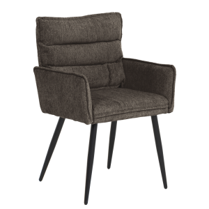 Трапезен стол с подлакътници IKSAN - тъмнокафяв R45