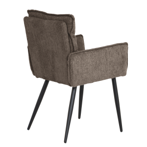 Трапезен стол с подлакътници IKSAN - тъмнокафяв R45