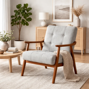 Кресло LEO - орех - сив