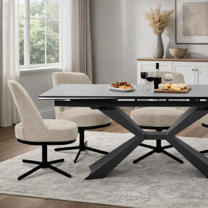 Разтегателна трапезна маса TOME - бяла