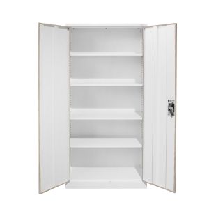 Шкаф RFG, за офис, метален 900 х 400 х 1850 mm, кехлибарен дъб и бяло