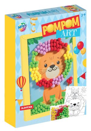 Moxy Творчески комплект с помпони Лъв, в рамка