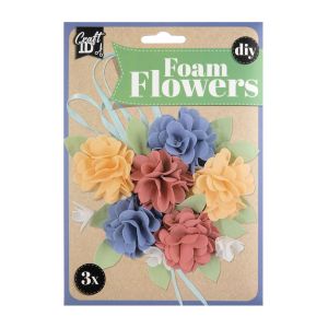 Craft ID Направи си цветя от хартия от пяна, сини