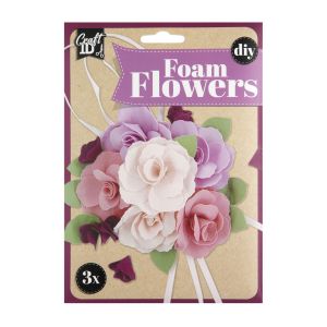 Craft ID Направи си цветя от хартия от пяна, лилави