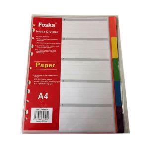 Foska Разделител, картонен, 180 g/m2, 5 цвята