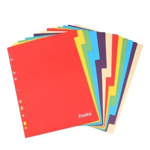 Foska Разделител, картонен, 180 g/m2, 12 цвята
