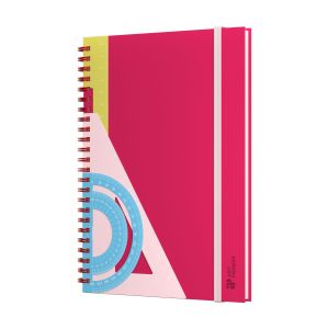 Art Pioneer Тетрадка, A5, широки редове, със спирала, 80 листа, червена