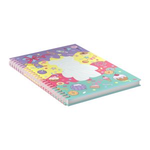 Art Pioneer Тетрадка Bear, A5, широки редове, твърда корица, със спирала, 80 листа