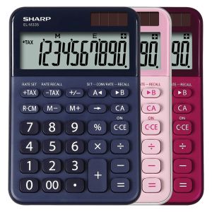 Настолен калкулатор Sharp EL335, 10 разряда, розов