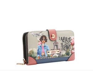 Портфейл Nikky, 15x10x3.8 cm, Live to travel