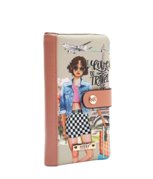 Портфейл Nikky, 18x9.5x2.5 cm, Live to travel