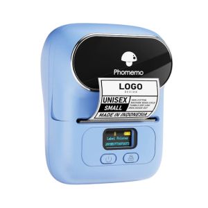 Принтер Phomemo M110-BU, мини, без мастило, максимална широчина на етикета 50 mm, син