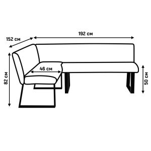 Кухненски ъгъл DAEGU - крем Н22