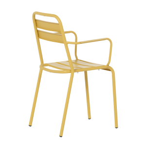 Метален градински стол ZAMFARA - жълт
