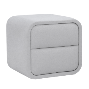 Нощно шкафче за спалня MYKONOS - сребърен AN