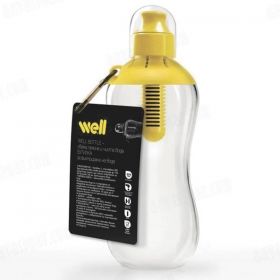 Бутилка за вода филтрираща 560 ml Well Жълт