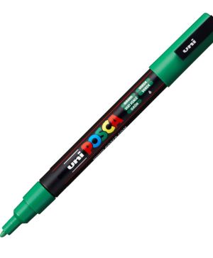 Перманентен маркер Uni Posca PC-3M на водна основа, 0.9-1.3 mm, Зелен