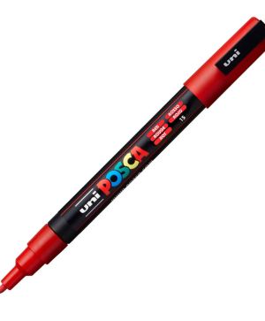 Перманентен маркер Uni Posca PC-3M на водна основа, 0.9-1.3 mm, Червен