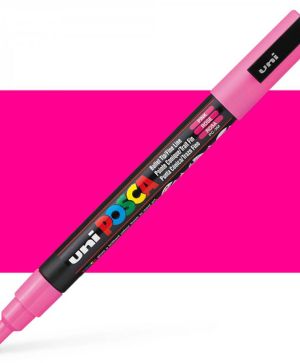 Перманентен маркер Uni Posca PC-3M на водна основа, 0.9-1.3 mm, Розов