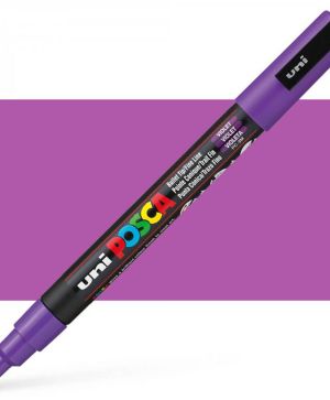Перманентен маркер Uni Posca PC-3M на водна основа, 0.9-1.3 mm, Лилав
