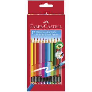 Моливи цветни Faber-Castell с гума 12 цвята
