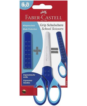 Ножица детска Faber-Castell Grip Schulschere Син