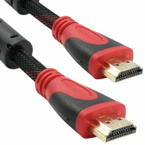 Кабел DeTech HDMI-HDMI M/M, 1.3m,оплетка и ферит