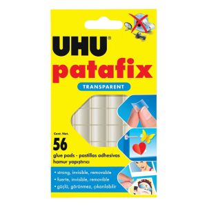 Лепяща гума UHU patafix, 56 бр., прозрачна