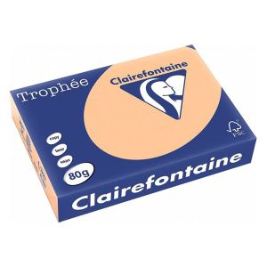 Цветна копирна хартия Clairefontaine А4, 80 гр, 500 л, apricot 1995