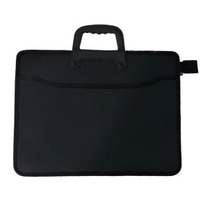 Чанта PVC черна с дръжки и 1 външен джоб