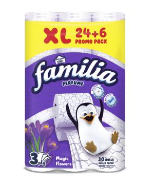 Тоалетна хартия Familia 24+6, ароматизирана