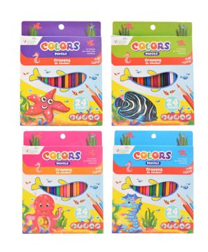 Цветни моливи Vneeds, 24 цвята