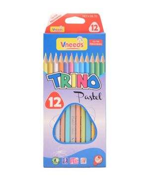 Цветни моливи Trino 12 цвята, пастел