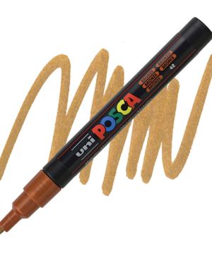 Перманентен маркер Uni Posca PC-3M на водна основа, 0.9-1.3 mm, Бронз