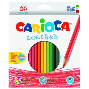 Моливи цветни Carioca, 24 цвята, дълги
