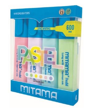 Текст маркери Mitama, 4 цвята, пастел