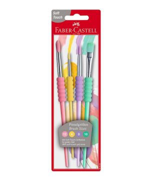 Четки за рисуване Faber-Castell, 4 броя, Пастел