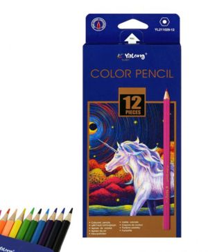 Цветни моливи Yalong 211029-12, 12 цвята