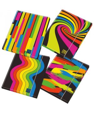 Кутия с ластик Blasetti One Color Black&Fluo